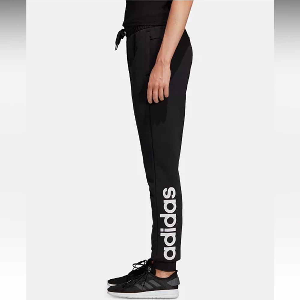 Adidas Women's Black Linear Logo Joggers